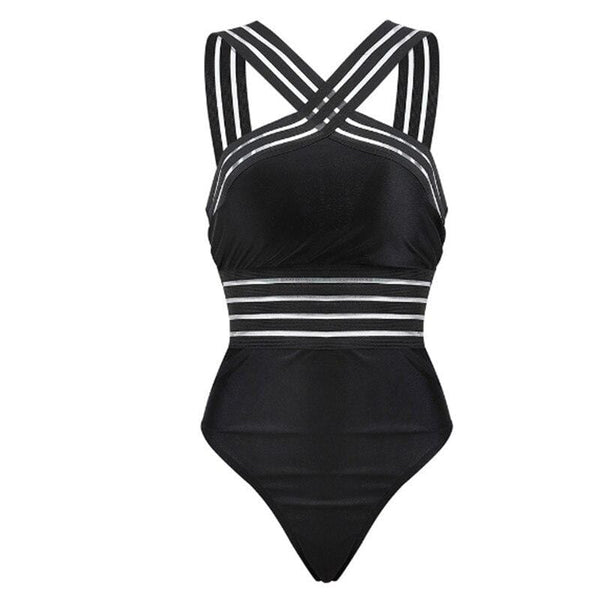 Cross-Front One-Piece Swimsuit