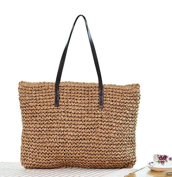Light Brown Handmade Summer Beach Bag