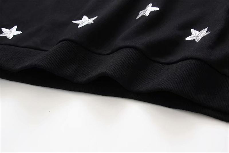 Star Embroidery Loose-Fit Sweatshirt
