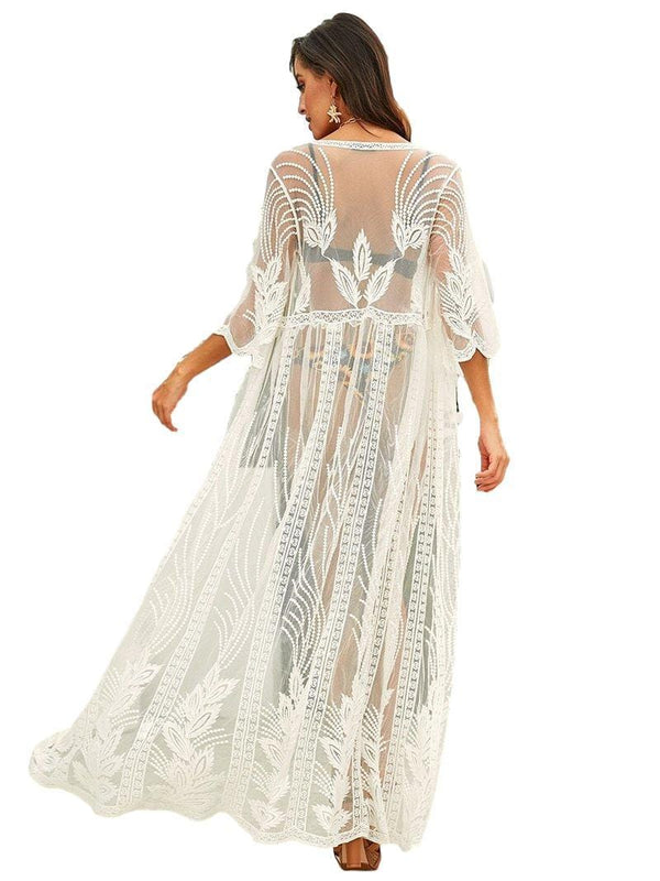 Floral Lace Maxi Cover-Up