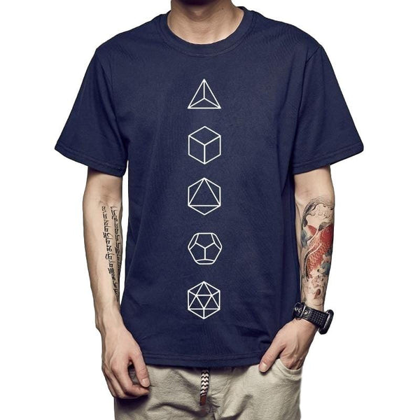 Men's ''Sacred Geometry Platonic Solids'' Short-Sleeve T-Shirt