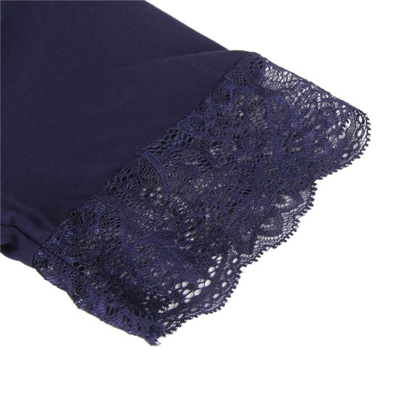 Women's Floral Lace Short-Sleeve Sleepwear Set