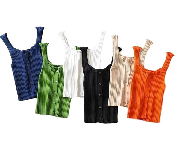 Knitted Sleeveless Tank Top