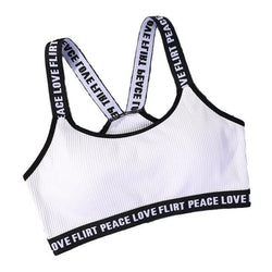Flirt Peace Love Printed Sportsbra  Sports bra, Seamless sports bra,  Women's sports bras