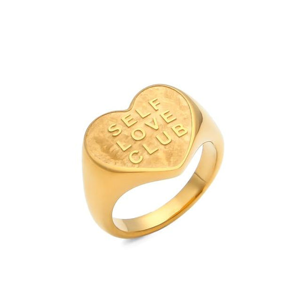 Self Love Heart Ring Gold Plated Ring