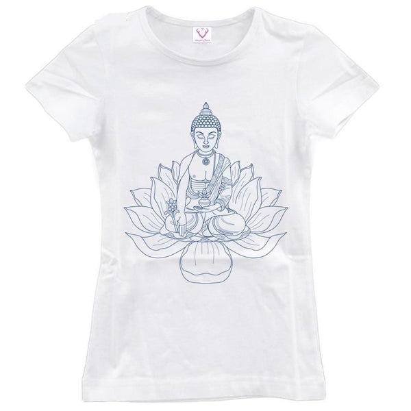 Buddha Lotus Print T-Shirt