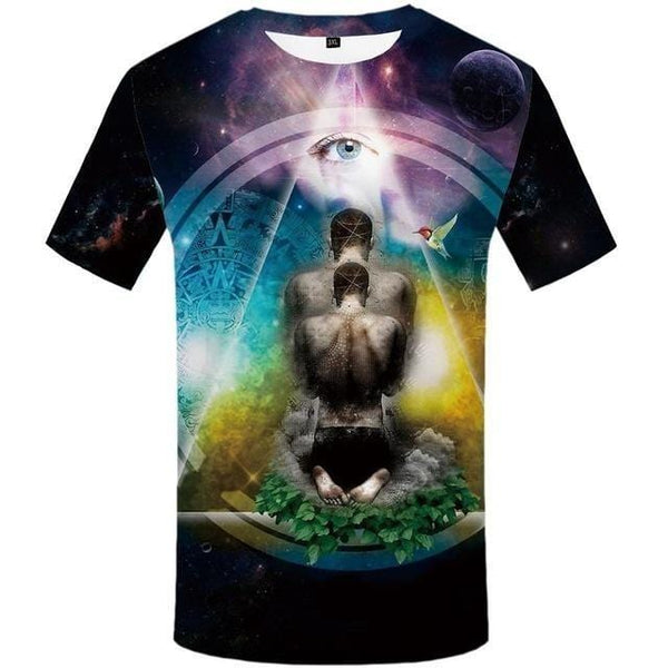 Men's Cosmic Eye Print Short-Sleeve T-Shirt